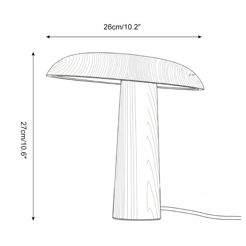 Natural Wood Table Lamp with Integrated LED Design | Stylish Bedside Lighting for Cozy Indoor Spaces 5