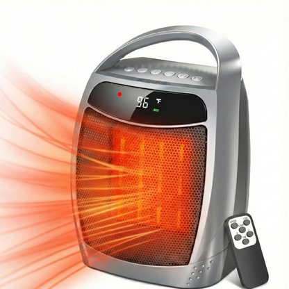 Compact Ceramic Space Heater | Portable Electric Heater with Adjustable Thermostat Ð Quiet Operation for Efficient Heating Up to 200 sq ft