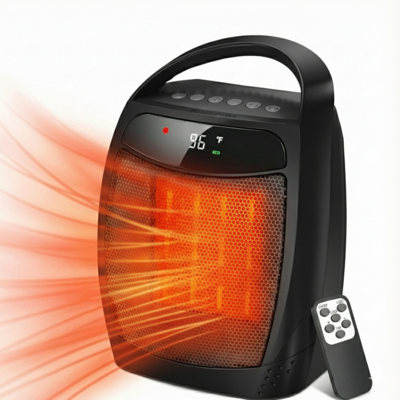 Compact Ceramic Space Heater | Portable Electric Heater with Adjustable Thermostat Ð Quiet Operation for Efficient Heating Up to 200 sq ft