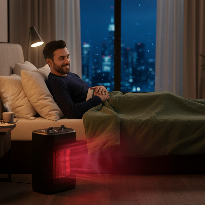 Ceramic Space Heater | 1500W Portable Electric Heater with Adjustable Thermostat Ð Efficient Heating for Small Rooms