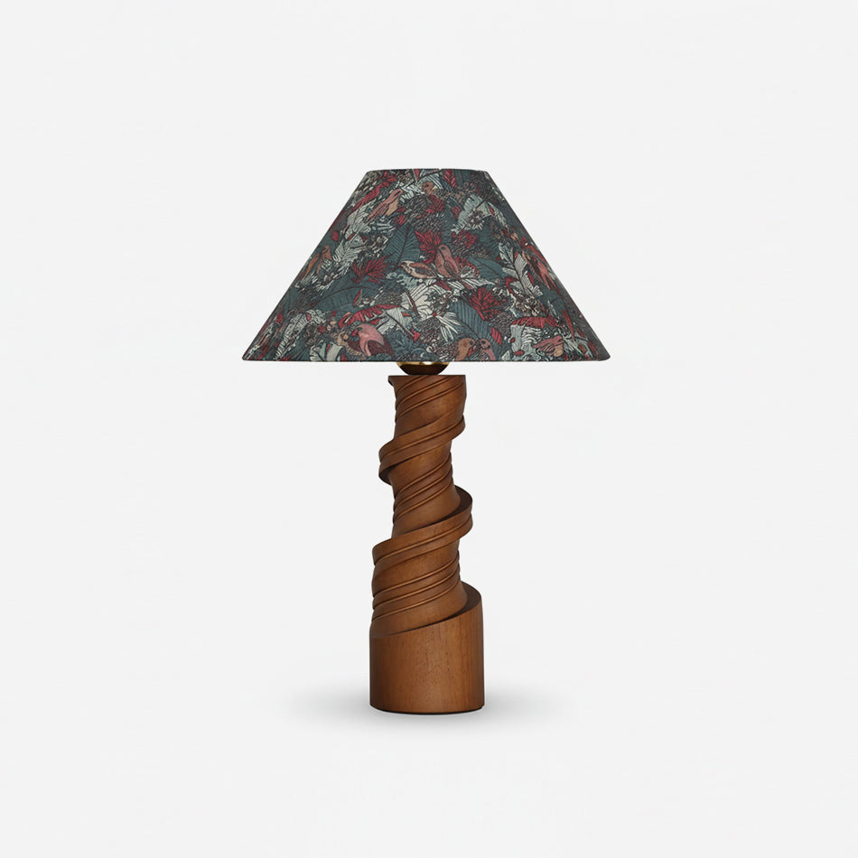 Bohemian Wood Table Lamp with Pull Chain Switch | Stylish Lighting for Living Room and Bedroom 1