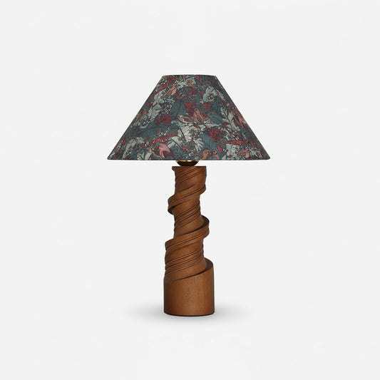 Bohemian Wood Table Lamp with Pull Chain Switch | Stylish Lighting for Living Room and Bedroom 1