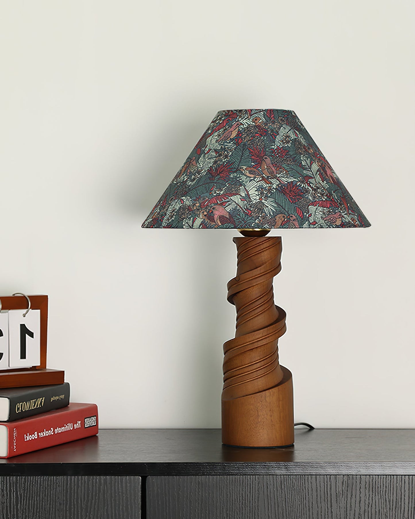Bohemian Wood Table Lamp with Pull Chain Switch | Stylish Lighting for Living Room and Bedroom 3