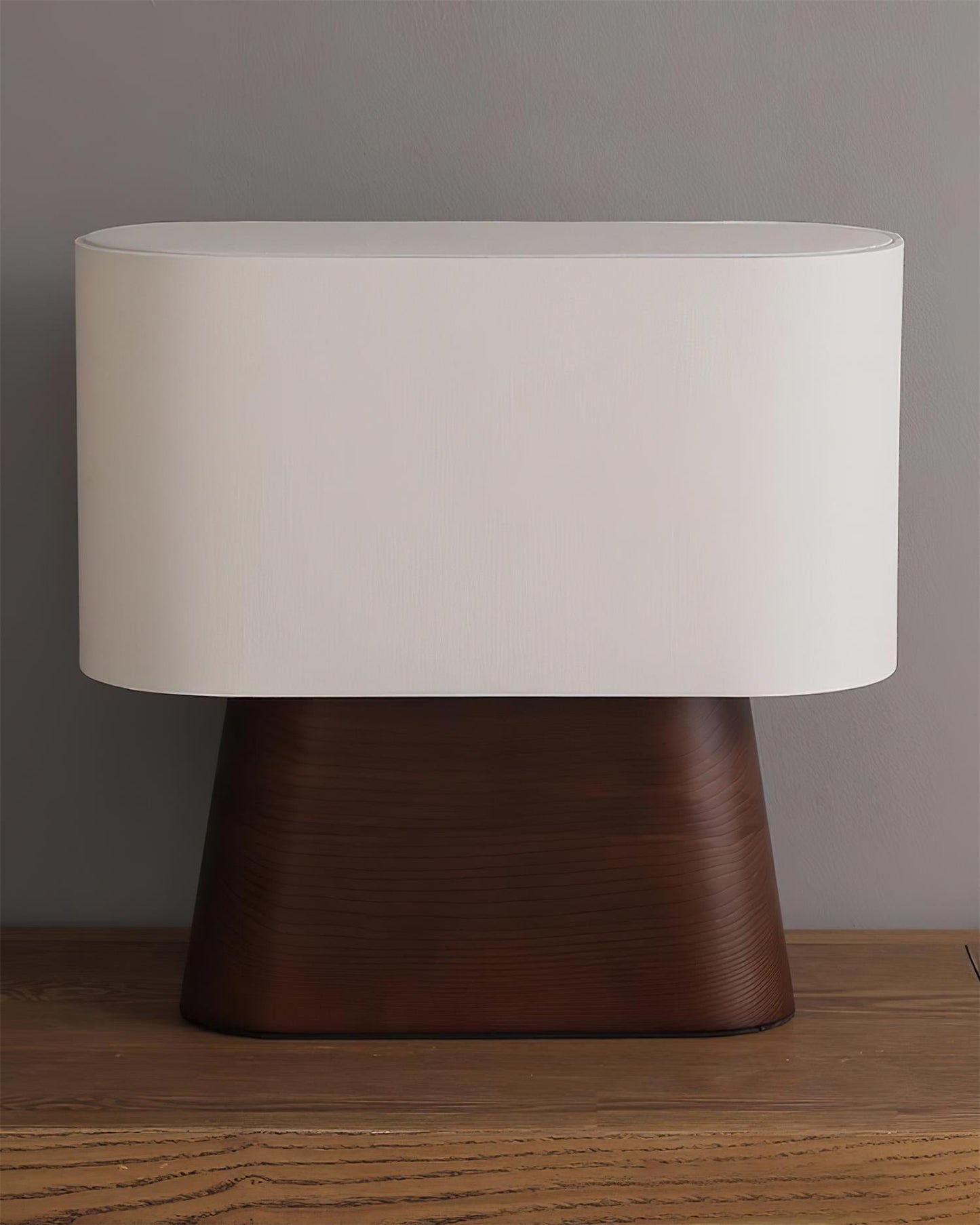 Elegant Wood Table Lamp with Fabric Shade for Cozy Indoor Ambiance 8