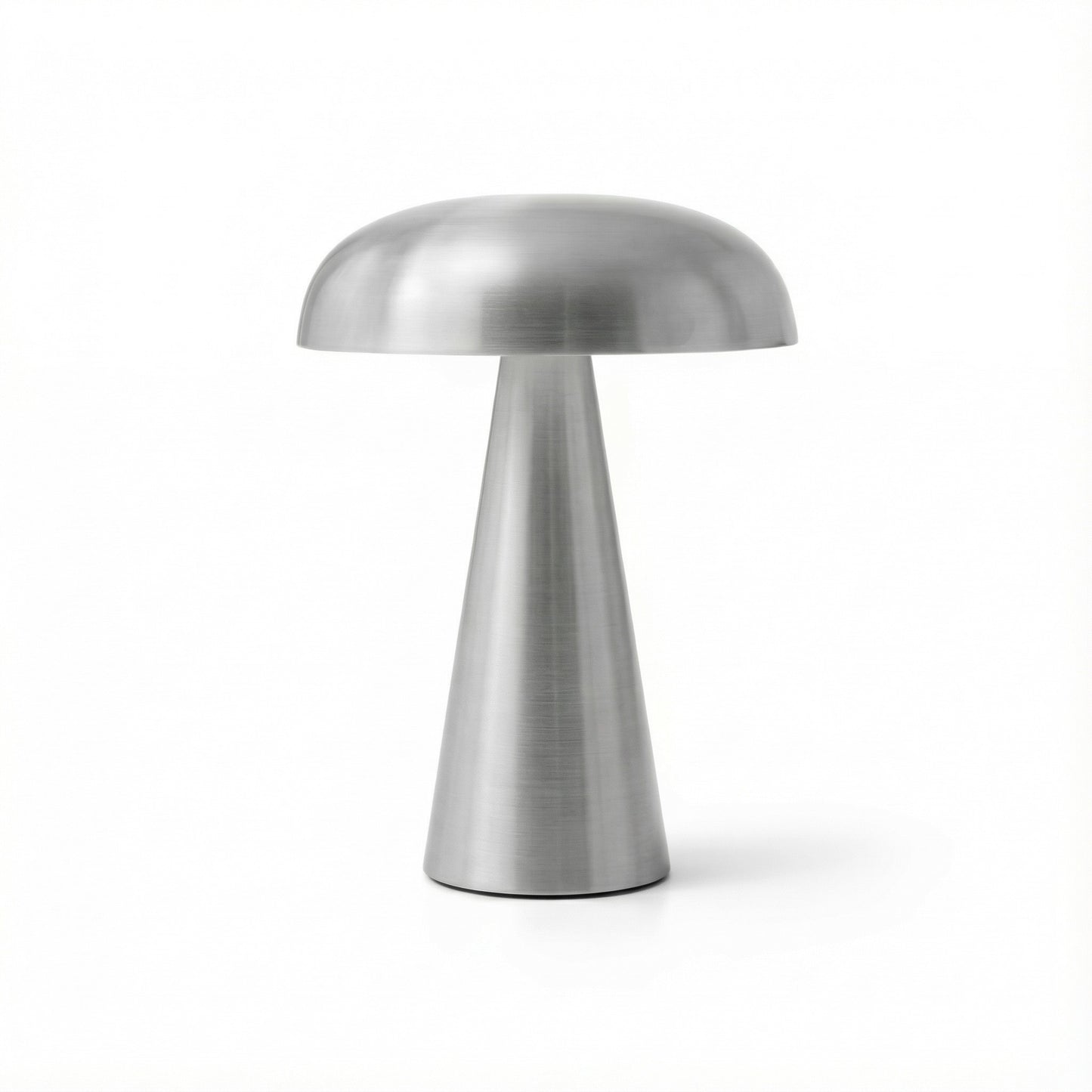 Metallic table lamp on a white background