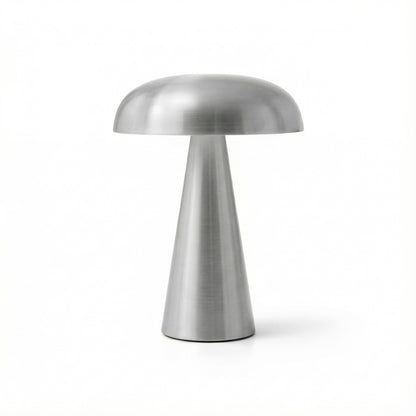Metallic table lamp on a white background