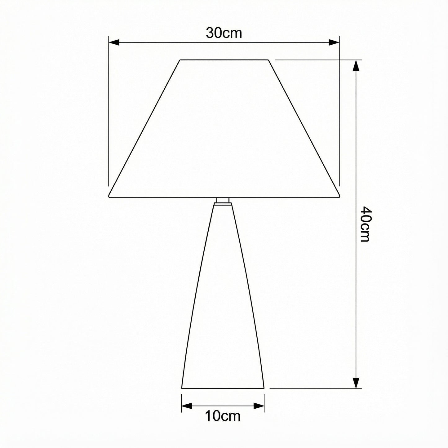 Measurement chart of a geometric shape with dimensions labeled.
