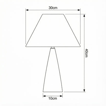 Measurement chart of a geometric shape with dimensions labeled.