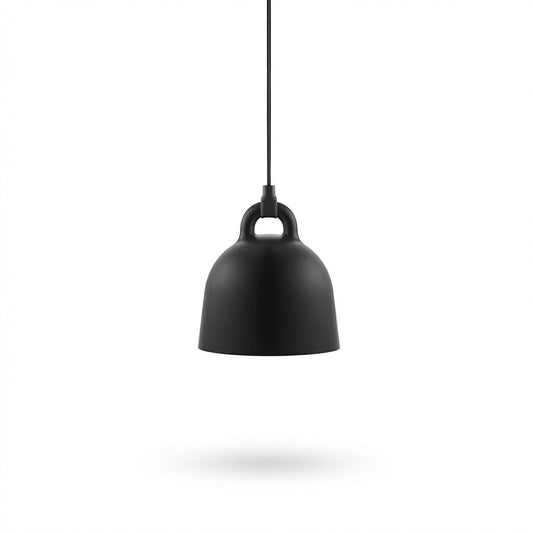 Black pendant lamp on a white background