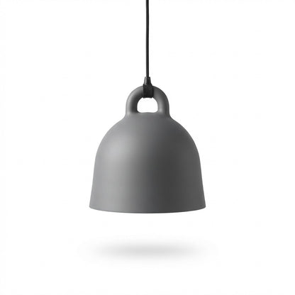 Gray pendant lamp on a white background