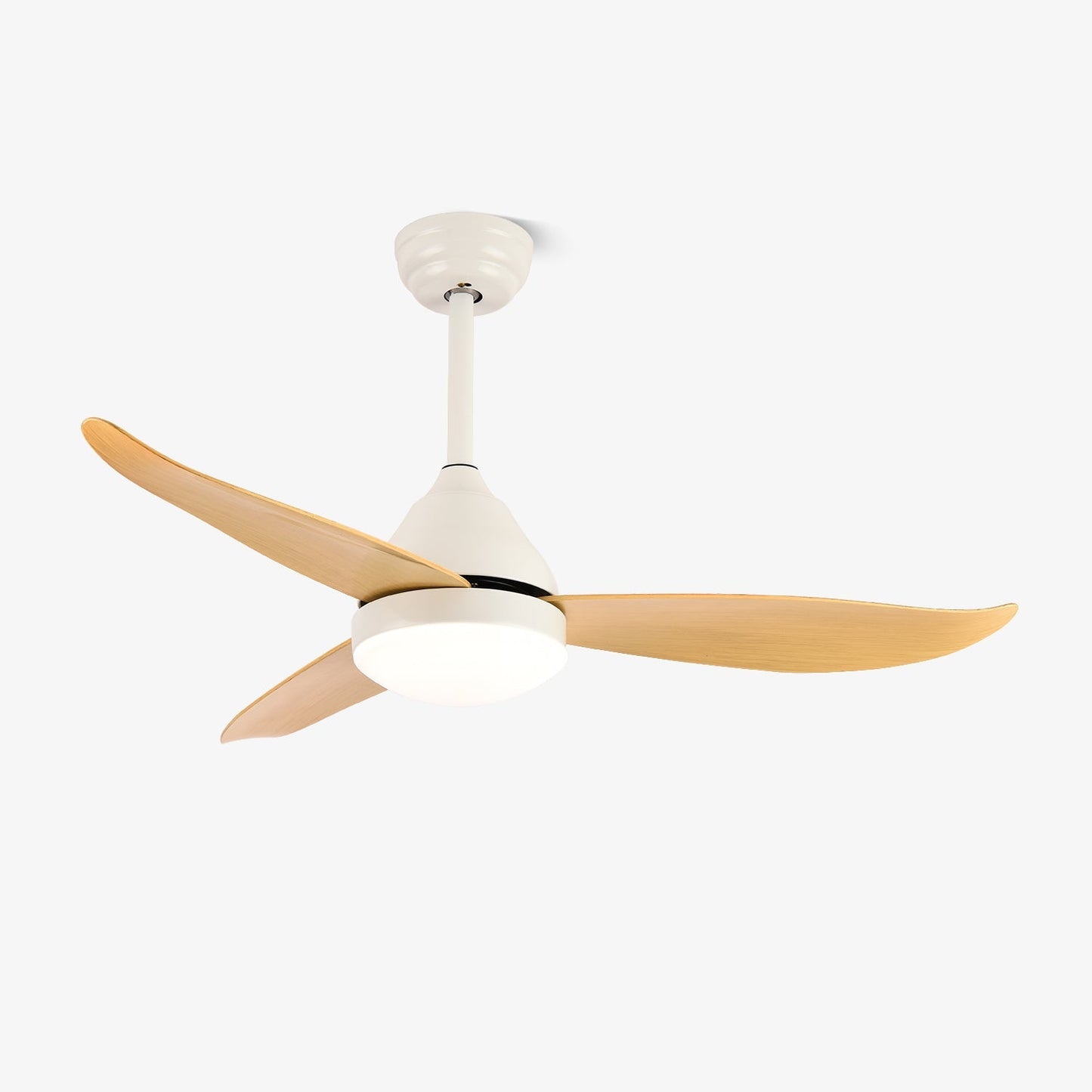 Modern Wood Ceiling Fan with Integrated LED Light | 6-Speed Control for Indoor Comfort 1