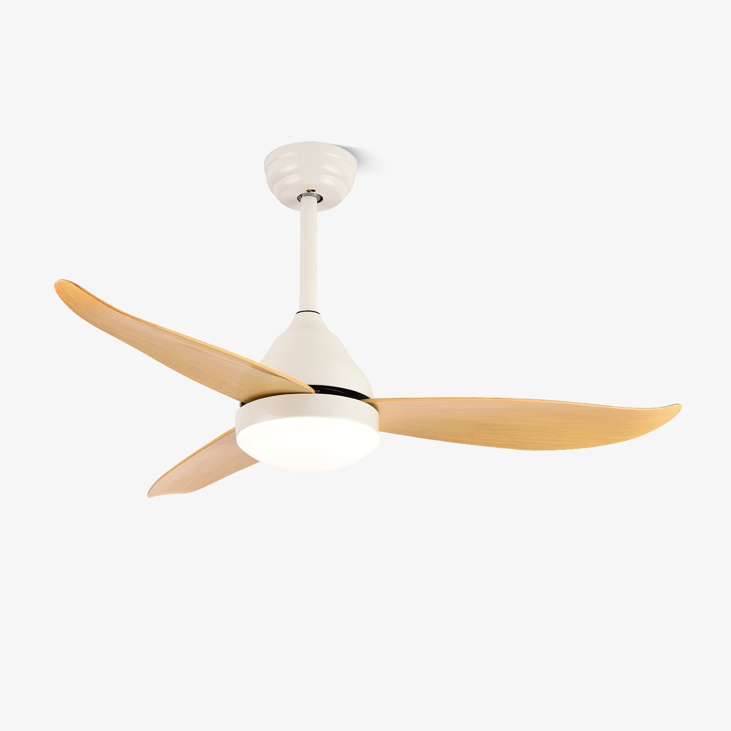 Modern Wood Ceiling Fan with Integrated LED Light | 6-Speed Control for Indoor Comfort 1