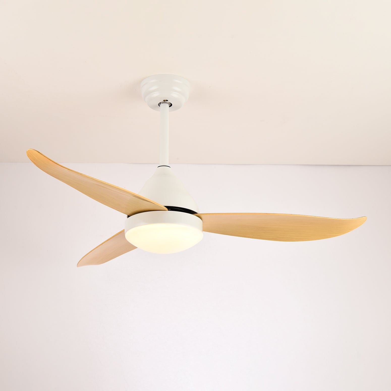 Modern Wood Ceiling Fan with Integrated LED Light | 6-Speed Control for Indoor Comfort 10