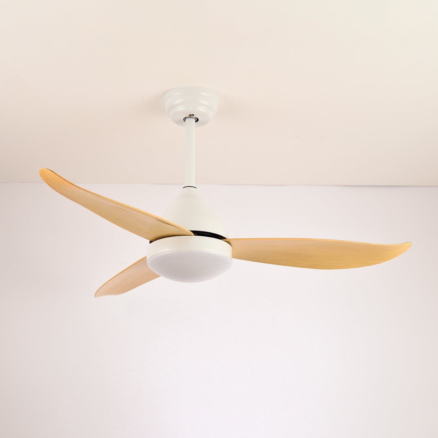 Modern Wood Ceiling Fan with Integrated LED Light | 6-Speed Control for Indoor Comfort 7