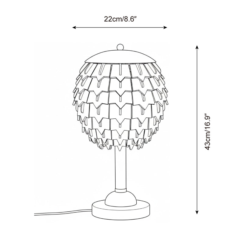 Natural Elegance | Table Lamp with Organic Wood Design & Gold Accents | Stylish Lighting for Living Room and Bedroom Decor 4