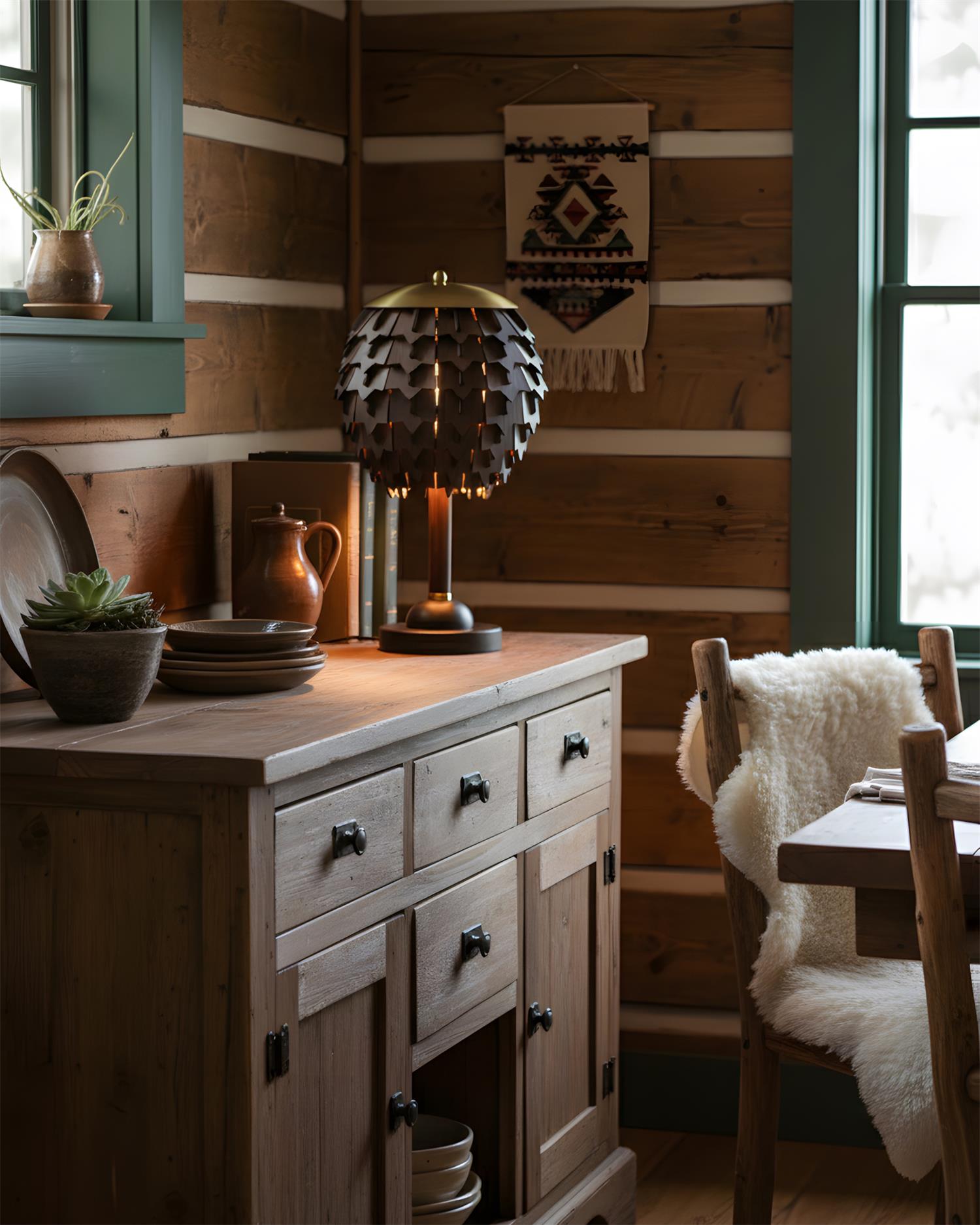 Natural Elegance | Table Lamp with Organic Wood Design & Gold Accents | Stylish Lighting for Living Room and Bedroom Decor 6