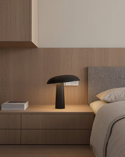 Natural Wood Table Lamp with Integrated LED Design | Stylish Bedside Lighting for Cozy Indoor Spaces 4