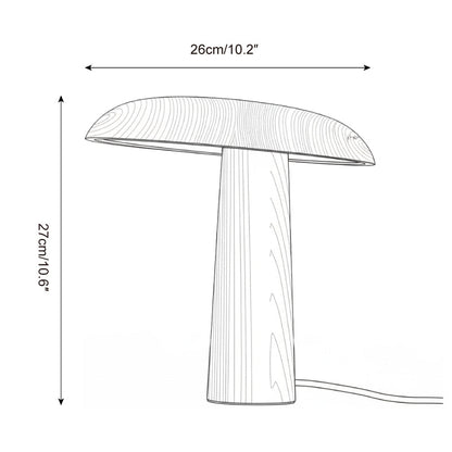 Natural Wood Table Lamp with Integrated LED Design | Stylish Bedside Lighting for Cozy Indoor Spaces 5