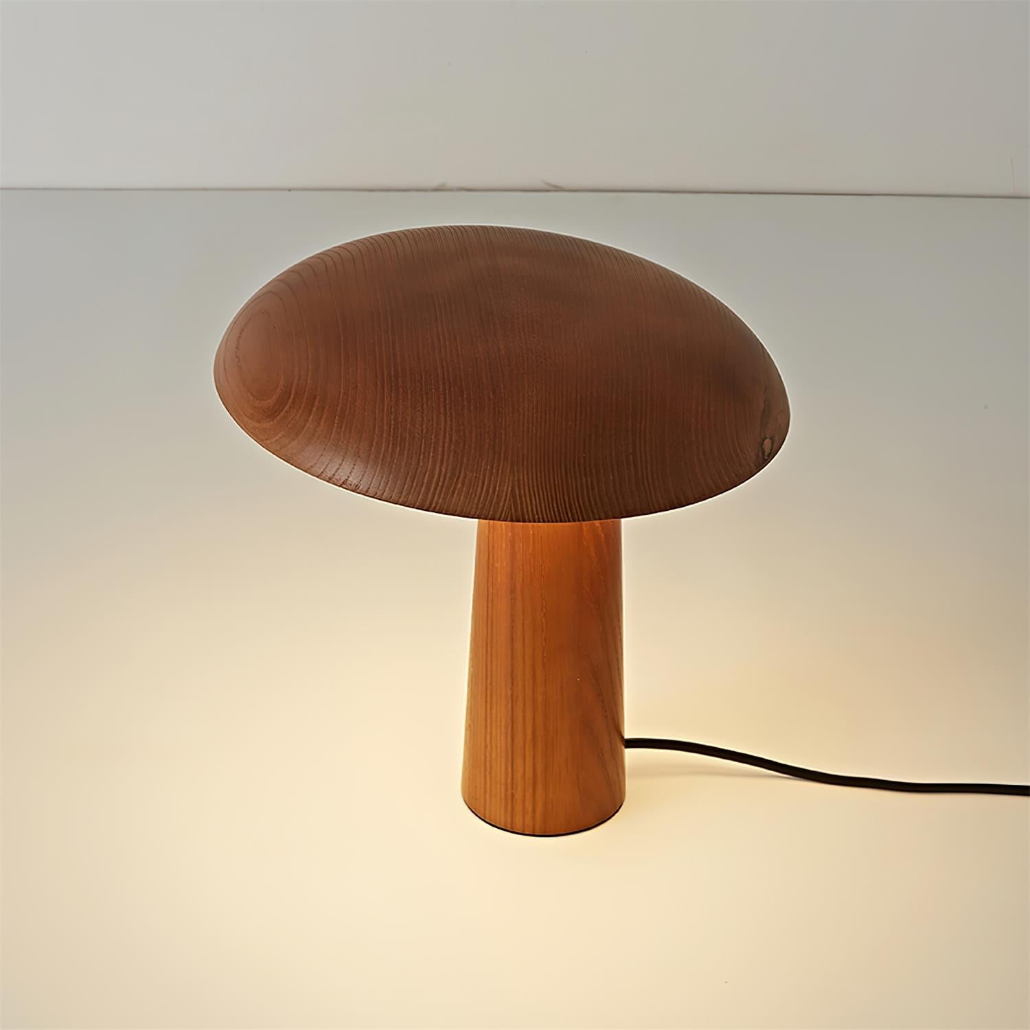 Natural Wood Table Lamp with Integrated LED Design | Stylish Bedside Lighting for Cozy Indoor Spaces 8