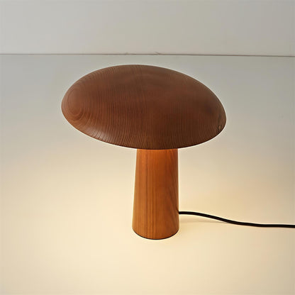 Natural Wood Table Lamp with Integrated LED Design | Stylish Bedside Lighting for Cozy Indoor Spaces 8