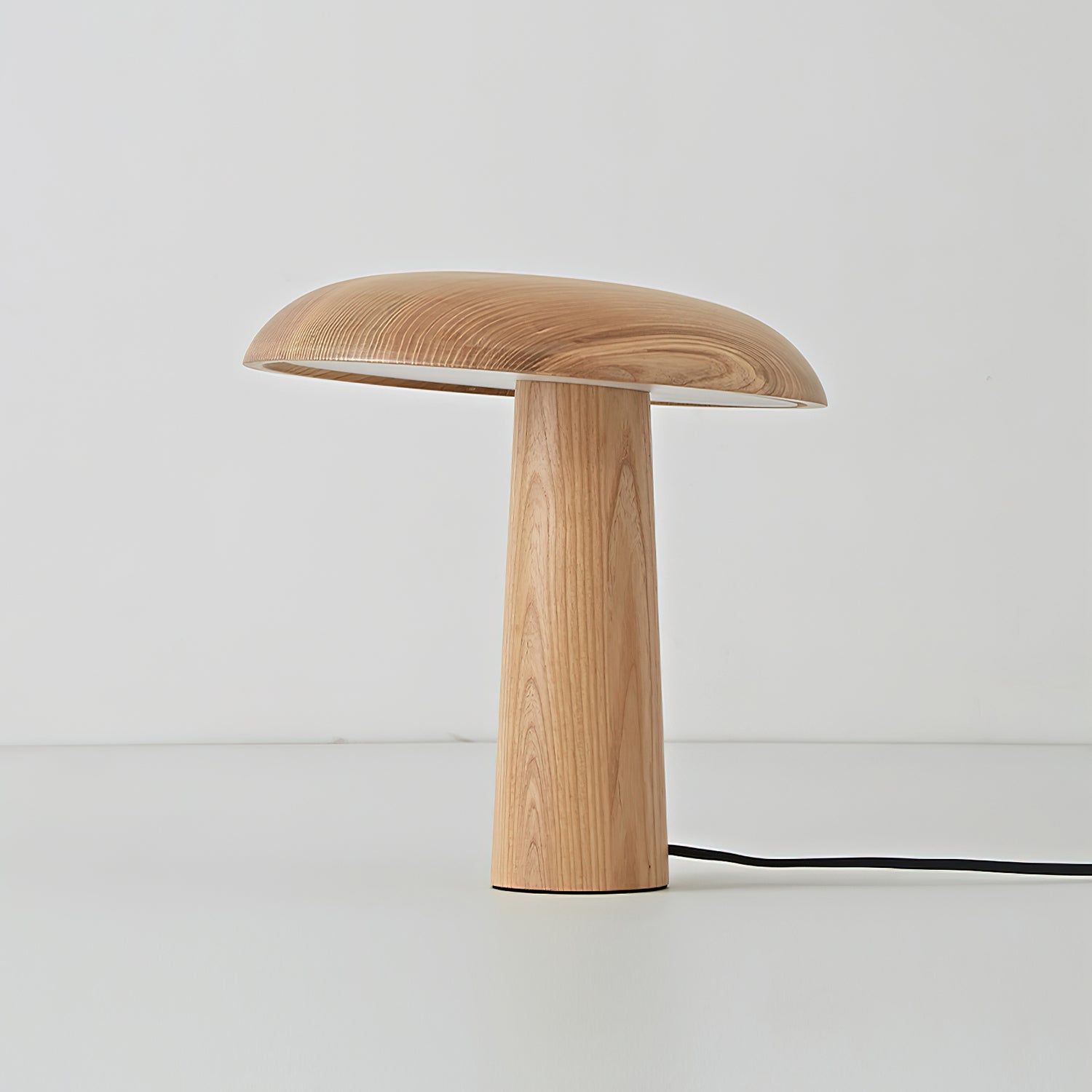 Natural Wood Table Lamp with Integrated LED Design | Stylish Bedside Lighting for Cozy Indoor Spaces 9