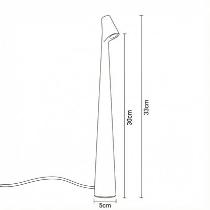 Measurement chart of a cylindrical object with dimensions labeled