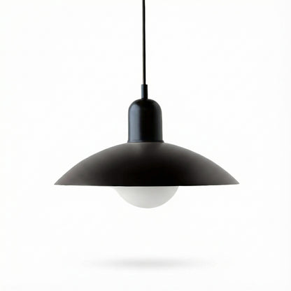 Black pendant lamp on a white background
