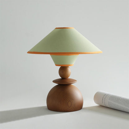 Wabi-Sabi Wood Dome Table Lamp with Dimmable Feature | Stylish Lighting for Bedroom and Living Room 4