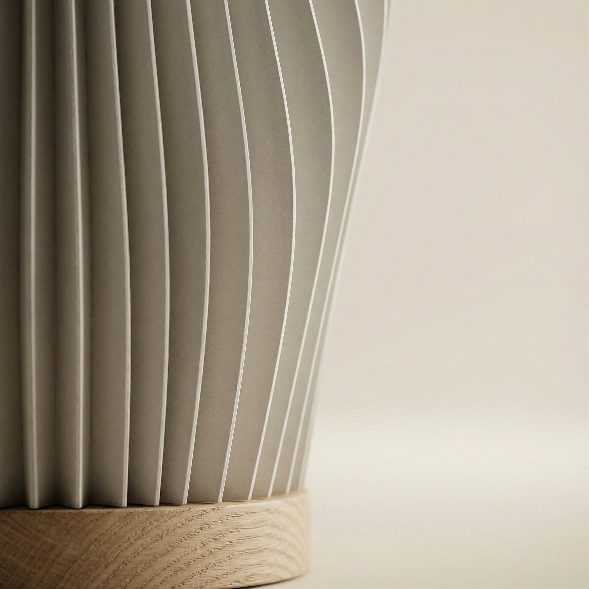 Decorative wall art with wavy lines on a beige background