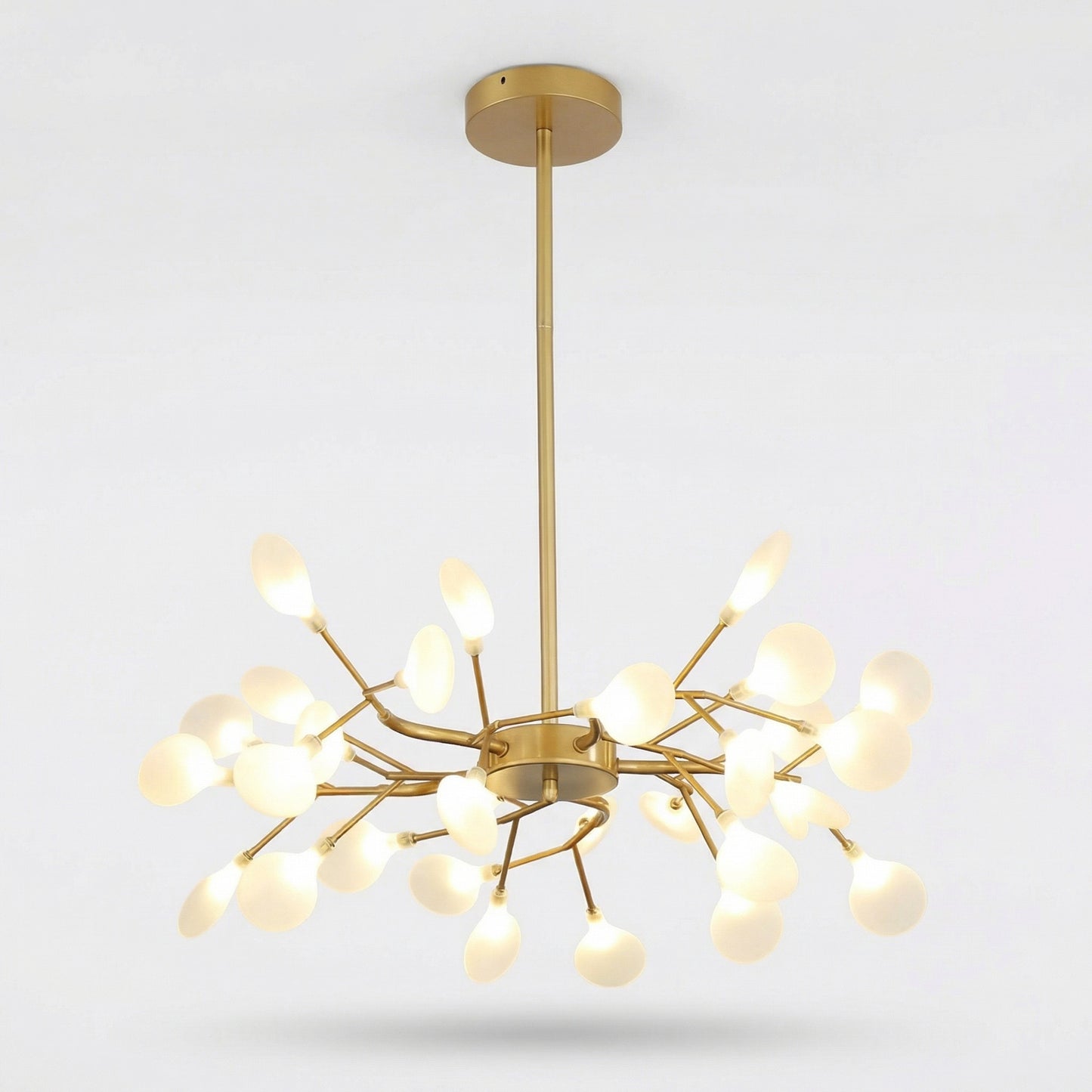 Elegant Gold Chandelier Light with Artistic Branch Design | Modern Fixture for Dining Room Ambiance