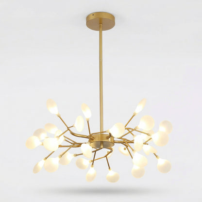 Elegant Gold Chandelier Light with Artistic Branch Design | Modern Fixture for Dining Room Ambiance