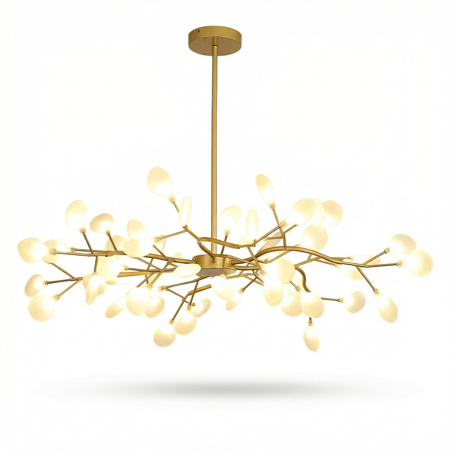 Elegant Gold Chandelier Light with Artistic Branch Design | Modern Fixture for Dining Room Ambiance