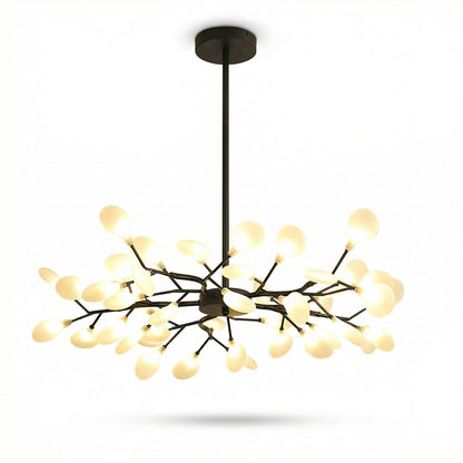 Elegant Gold Chandelier Light with Artistic Branch Design | Modern Fixture for Dining Room Ambiance